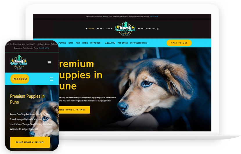 Ecommerce Store Design for Pet Animals