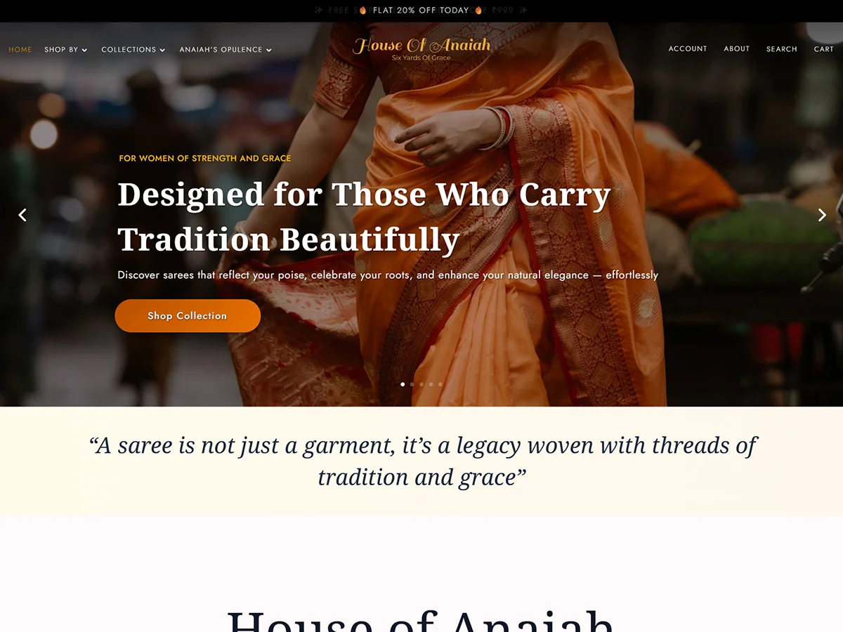 house-of-anaiah-fashion-website Modern ecommerce website design for House of Anaiah